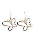 BOUCLES D'OREILLES - Papillon pendant scintillant - 53 Karat