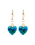 BOUCLES D'OREILLES - Pendantes avec pierre en cœur turquoise - 53 Karat