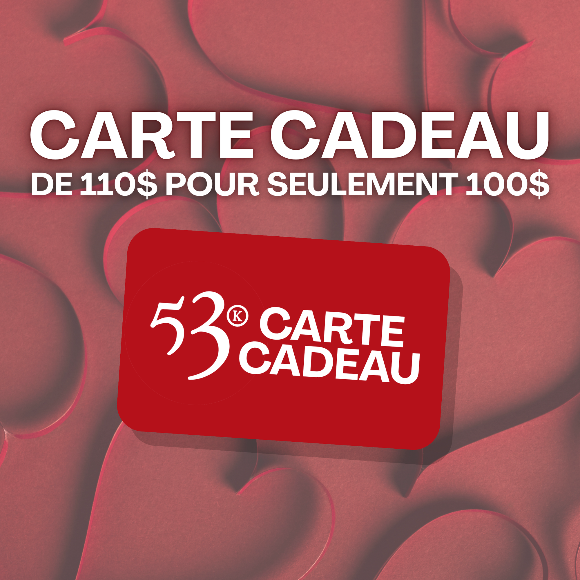 Promo | Carte-Cadeau de 110$