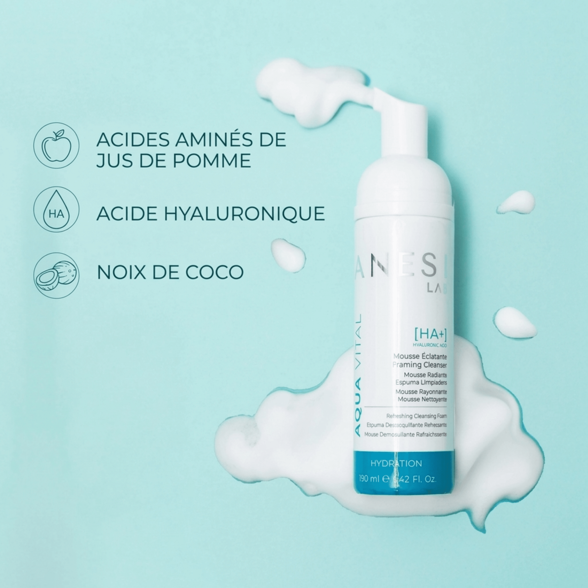 Anesi Lab | AquaVital | Nettoyant Mousse Radiance - 53 Karat