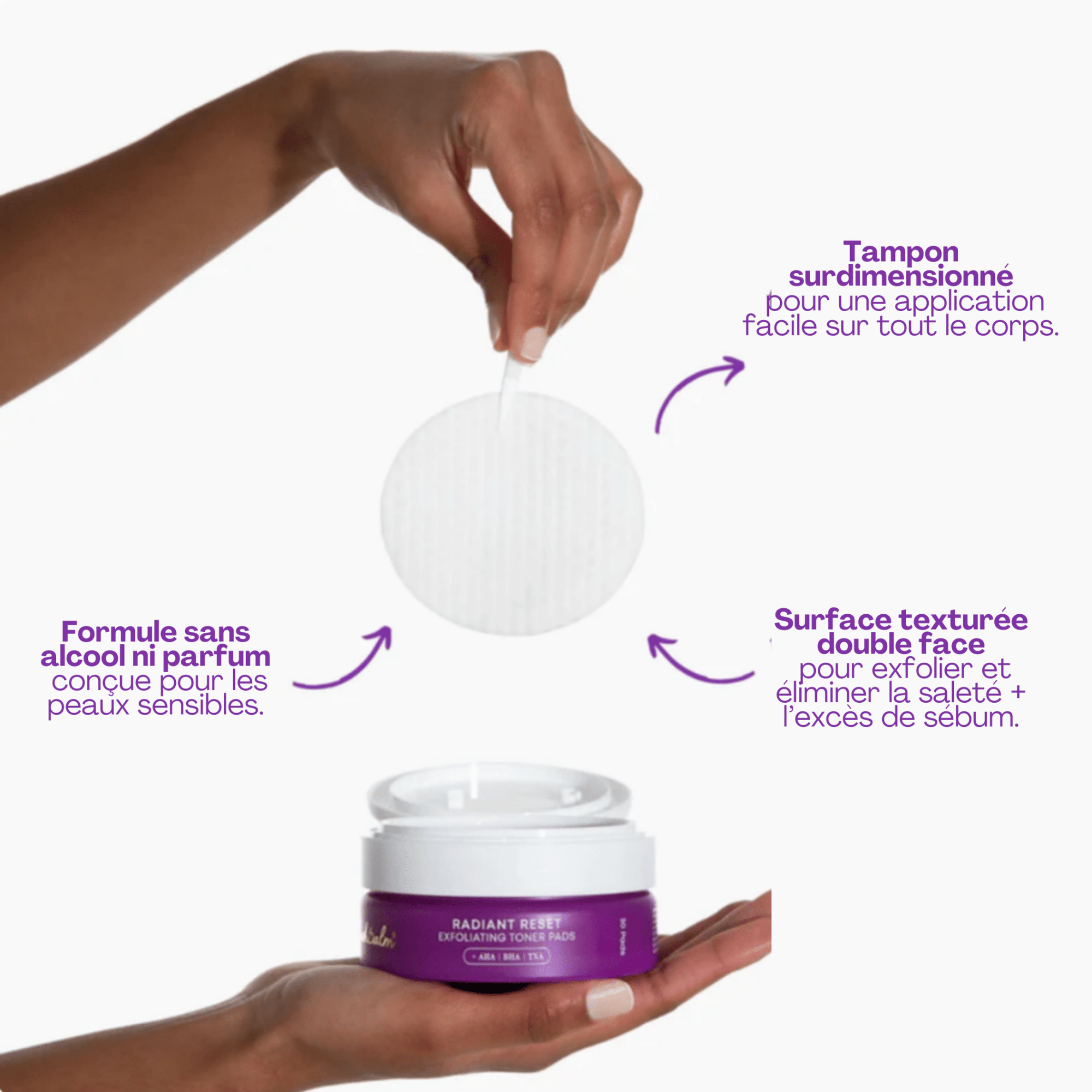 BushBalm | Radiant Reset | Tampons Exfoliants Toniques - 53 Karat