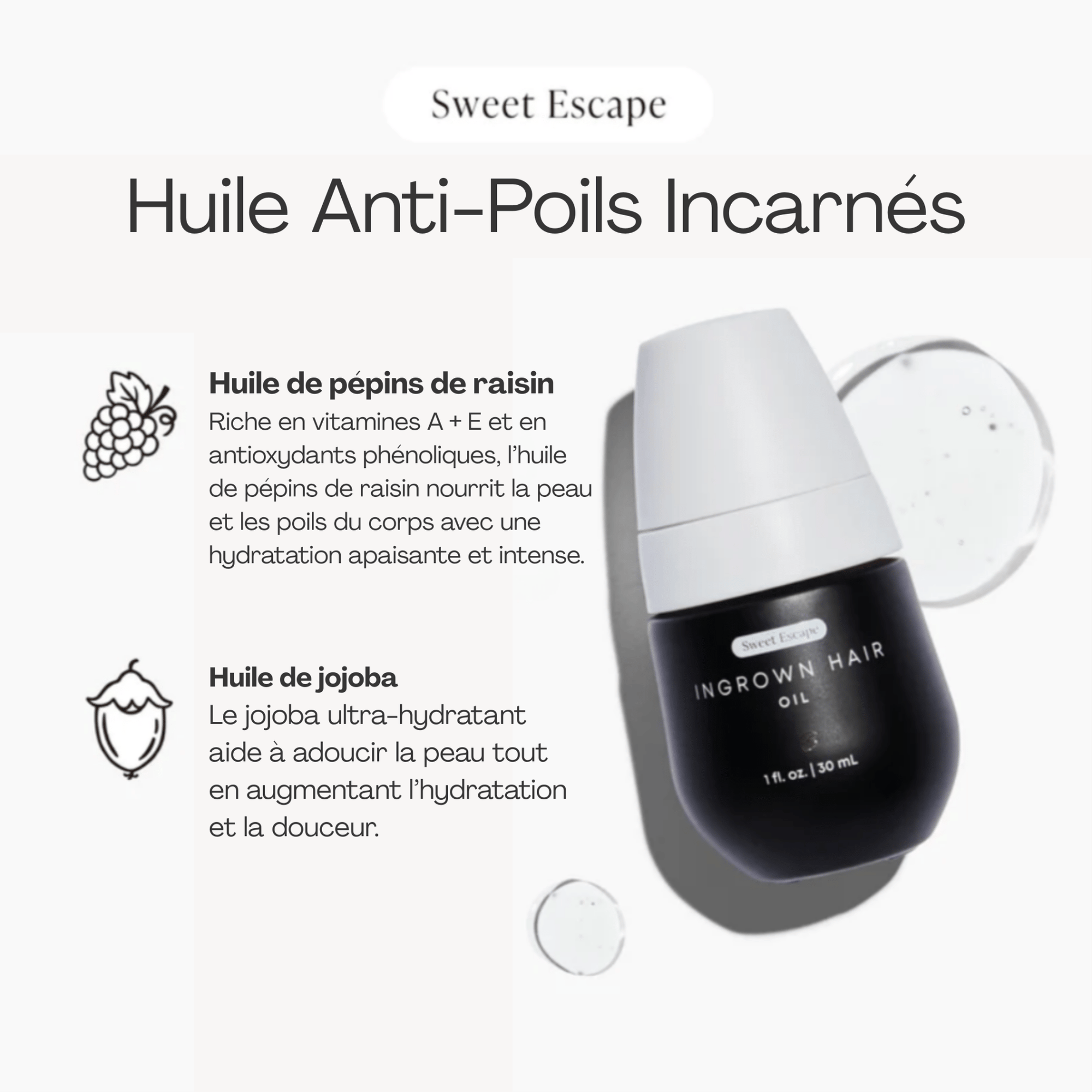 BushBalm | Sweet Escape | Huile Anti - Poils Incarnés - 53 Karat