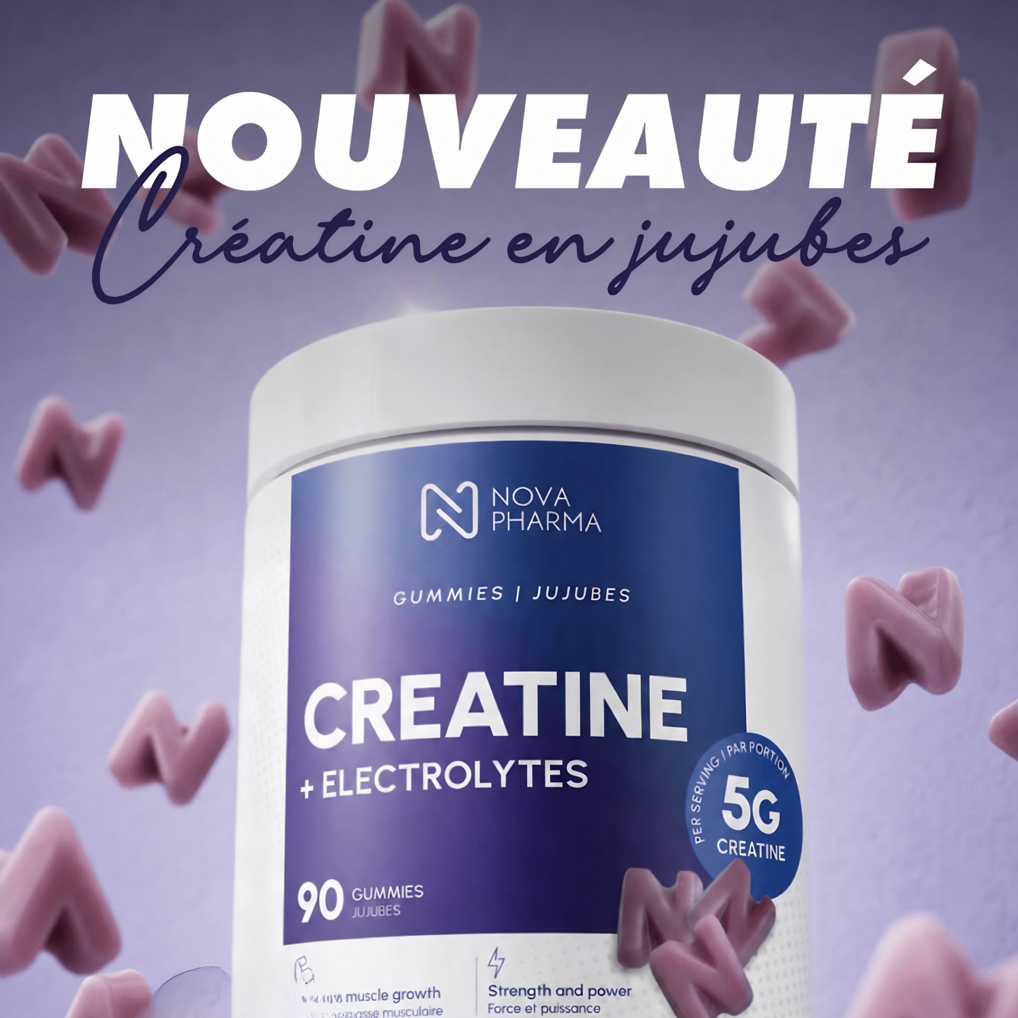 Nova Pharma | Gummies | Créatine + Électrolytes - 53 Karat