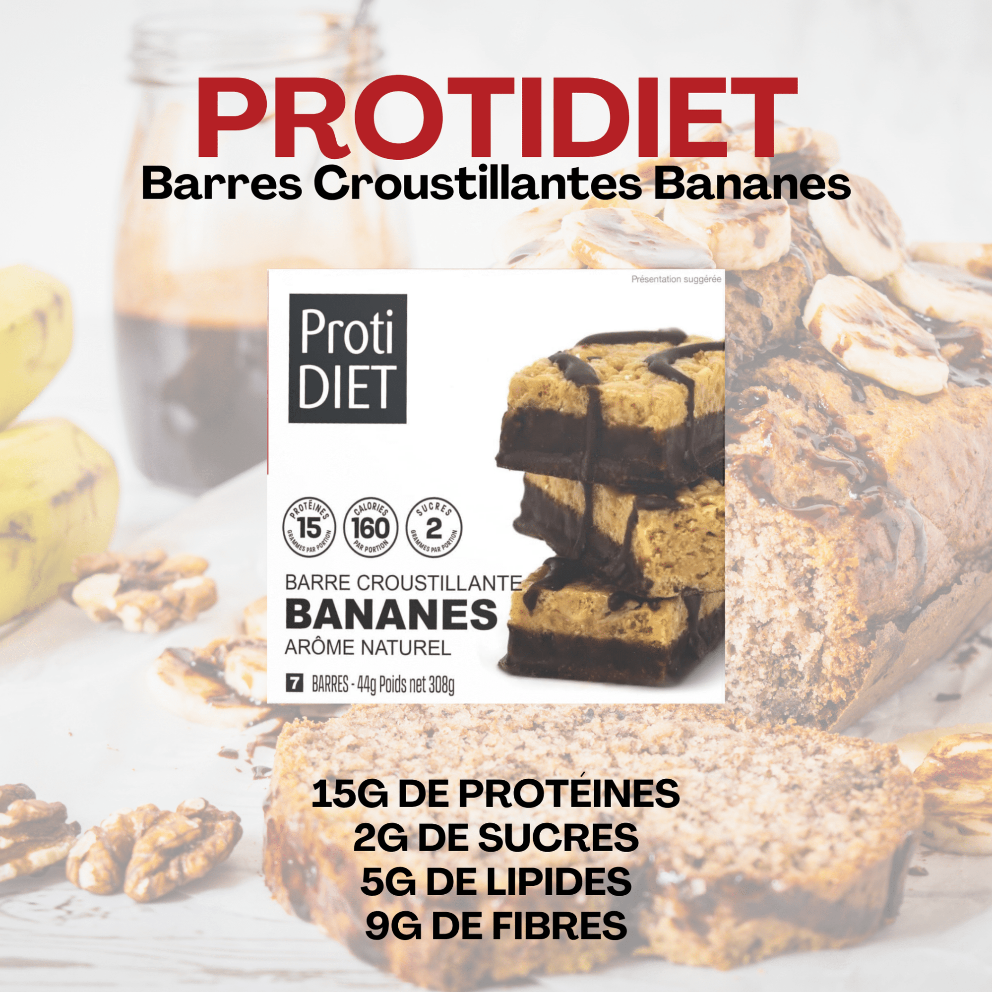 ProtiDiet | Barres Croustillantes | Bananes - 53 Karat