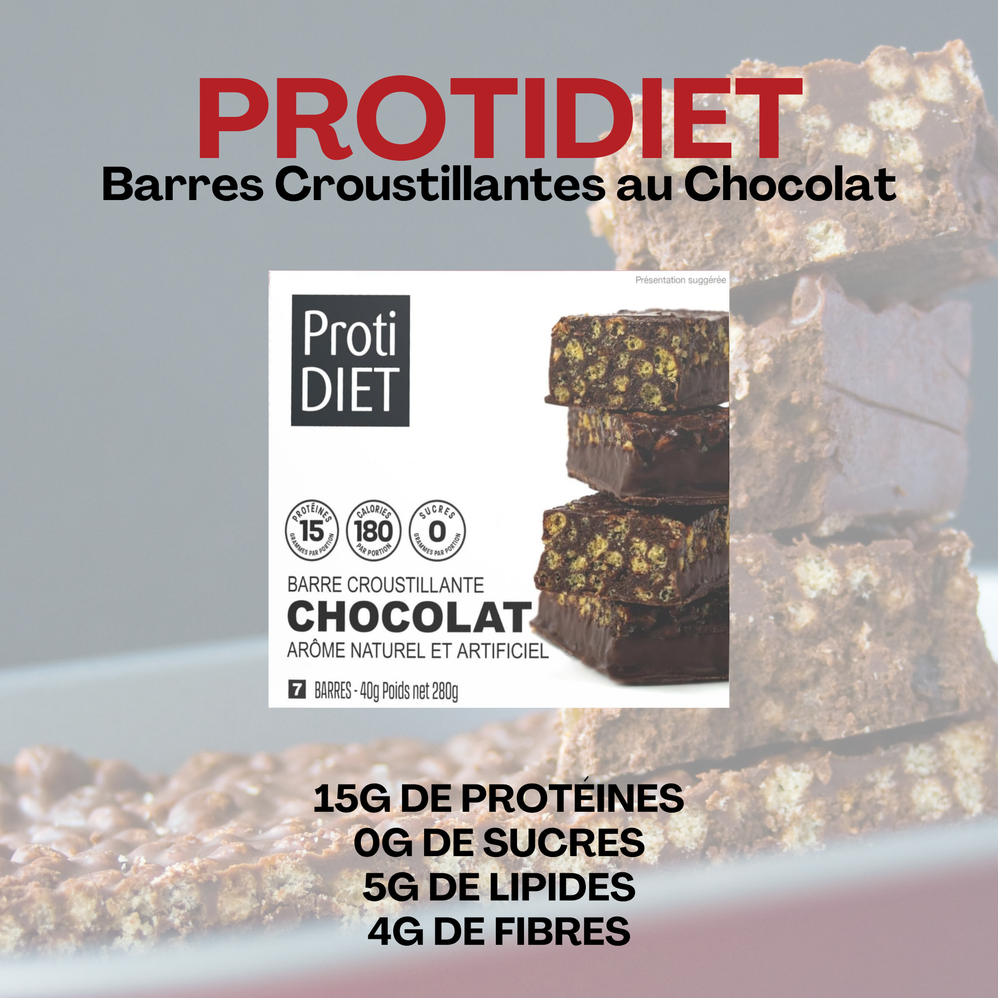 ProtiDiet | Barres Croustillantes | Chocolat
