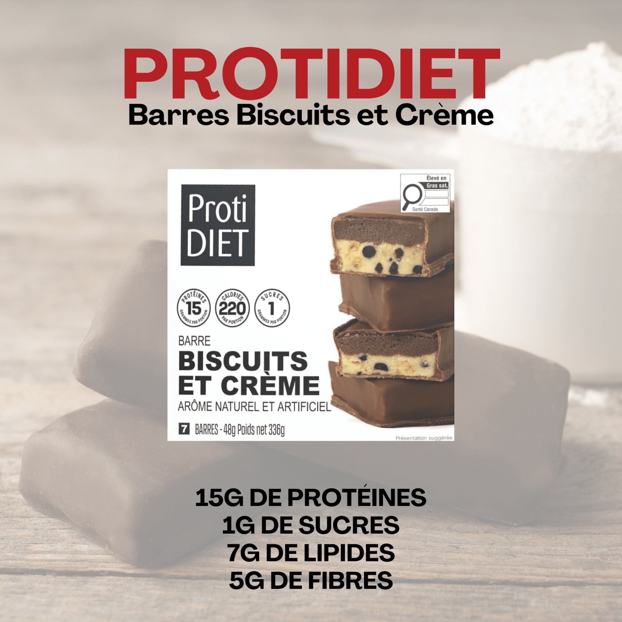 ProtiDiet | Barres Protéinées | Biscuits et Crème - 53 Karat