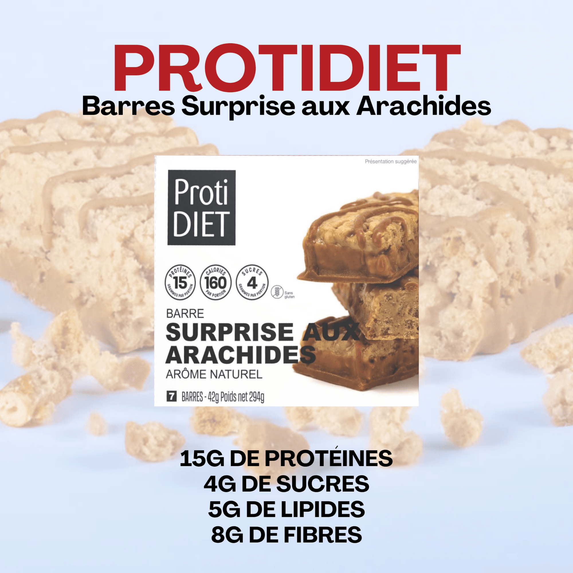 ProtiDiet | Barres Protéinées | Surprise aux Arachides - 53 Karat