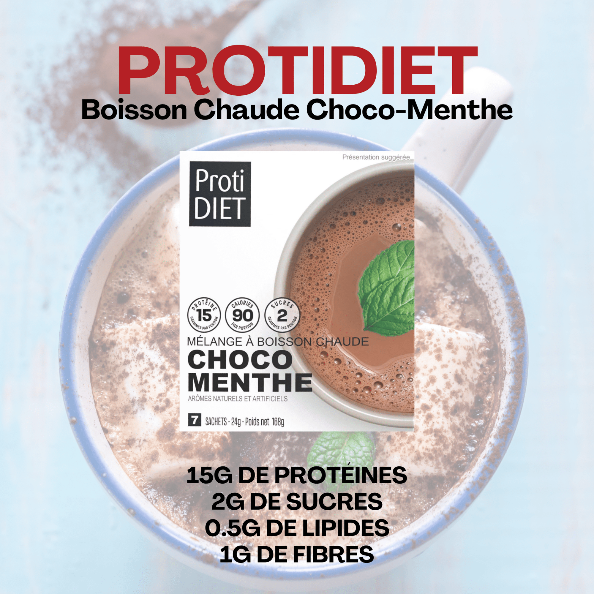 ProtiDiet | Boisson Chaude | Choco-Menthe - 53 Karat