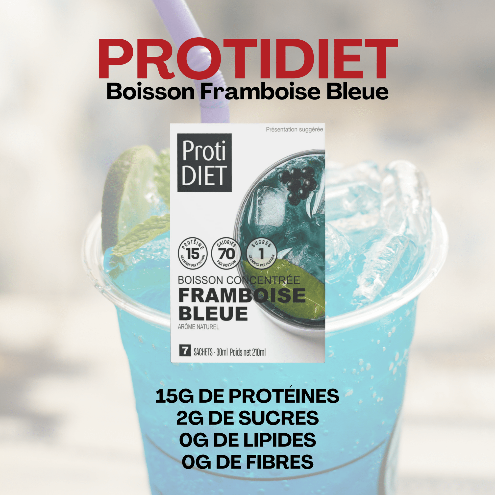 ProtiDiet | Boisson | Framboise Bleue - 53 Karat