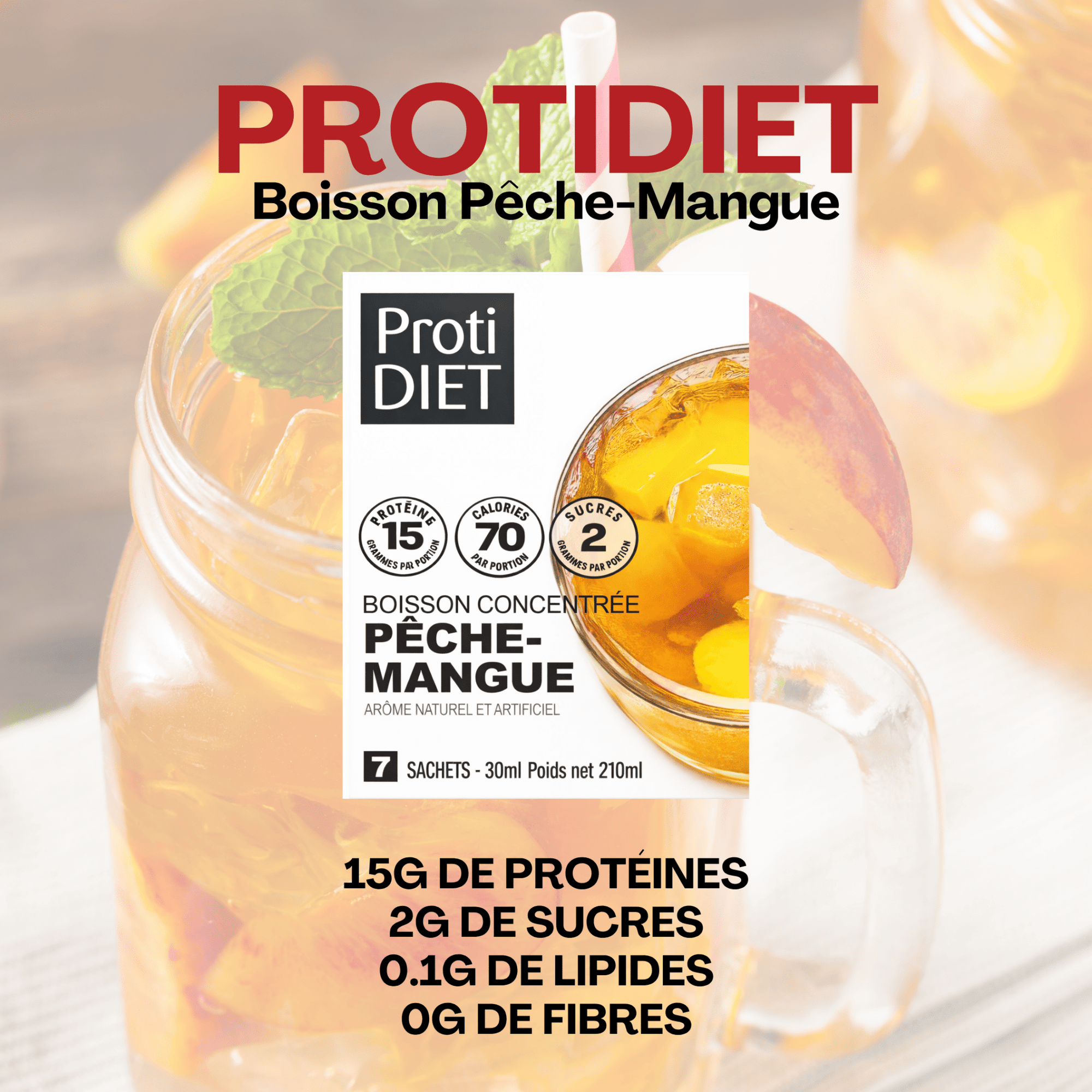 ProtiDiet | Boisson | Pêche et Mangue - 53 Karat