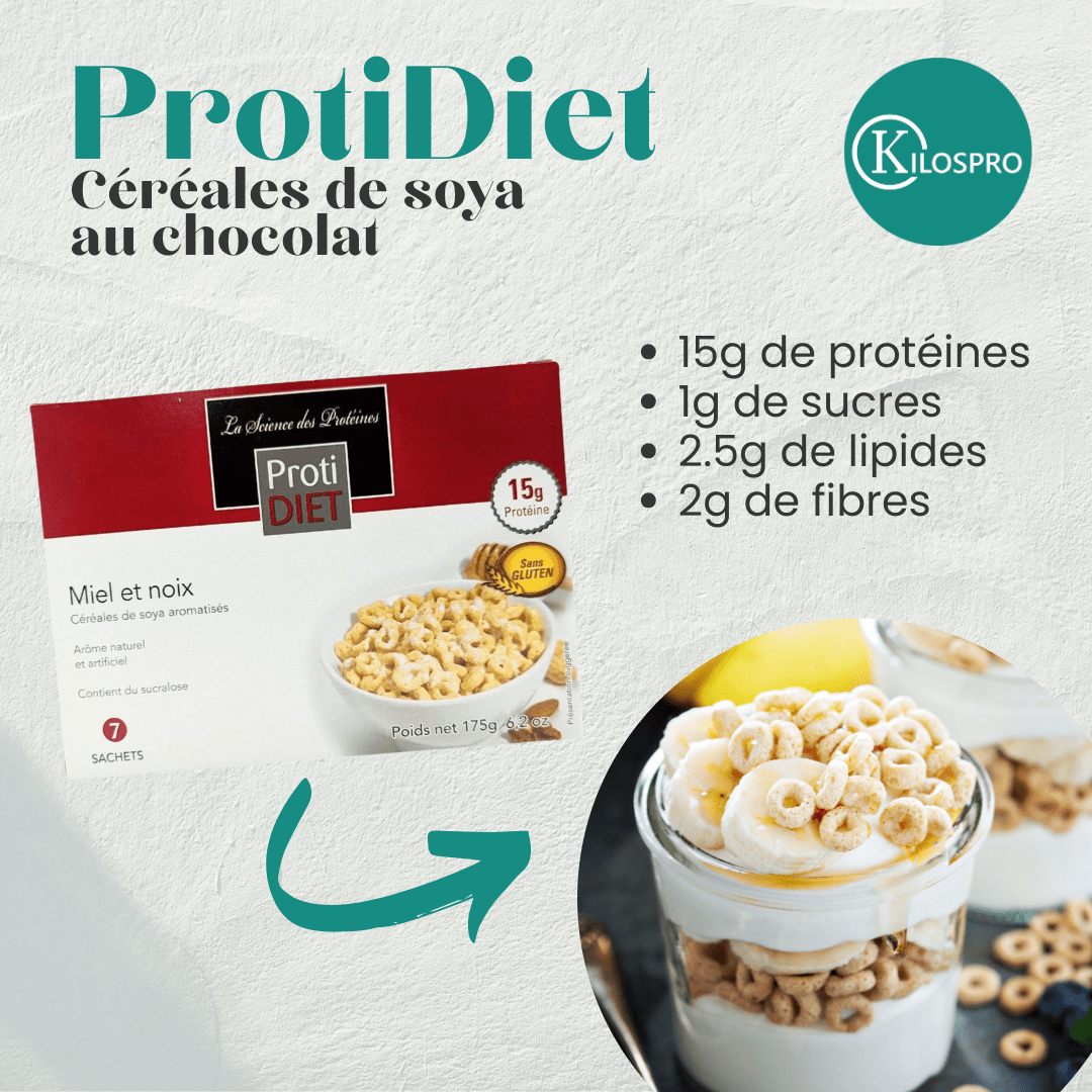 PROTIDIET - Céréales miel et noix - 53 Karat