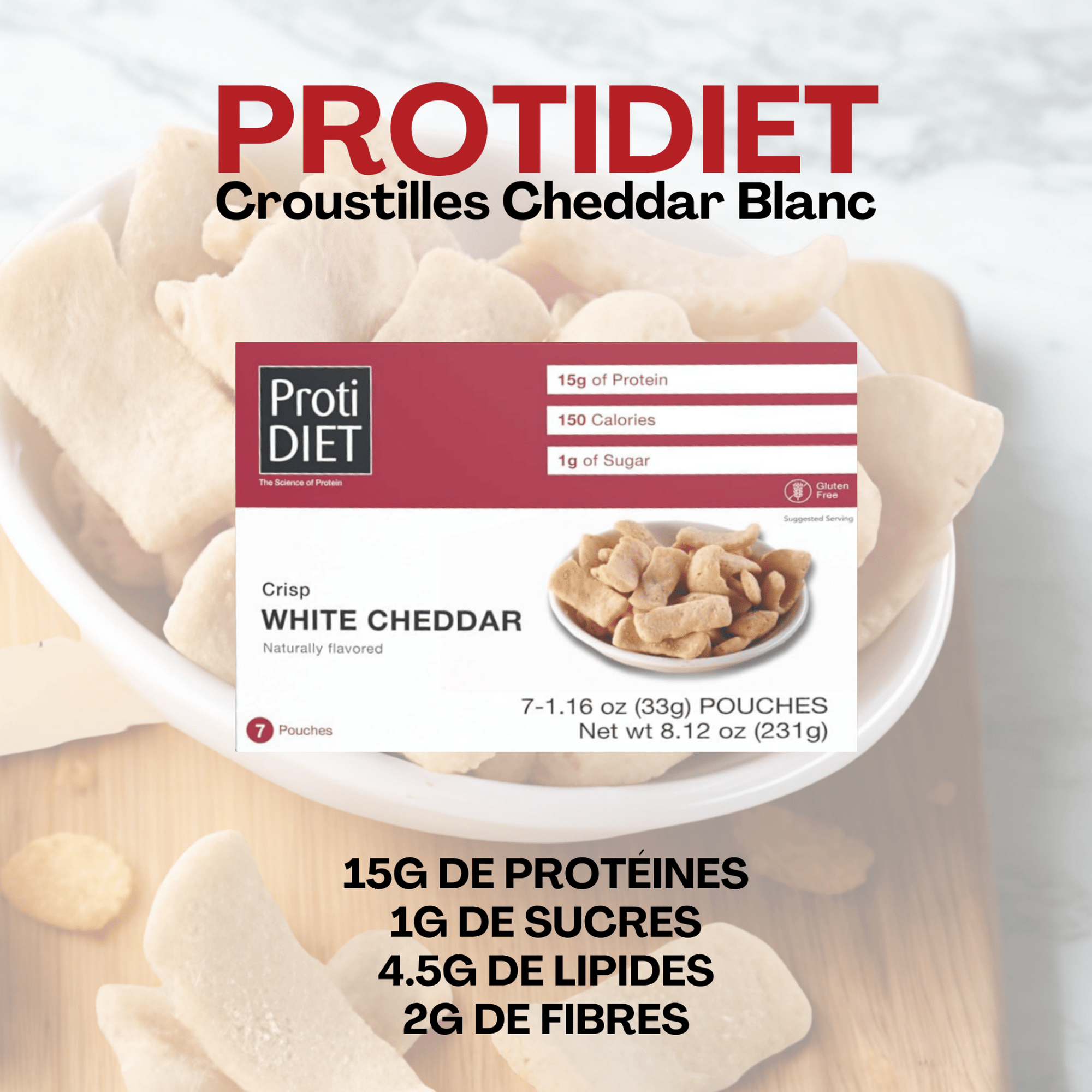 ProtiDiet | Croustilles | Cheddar Blanc - 53 Karat
