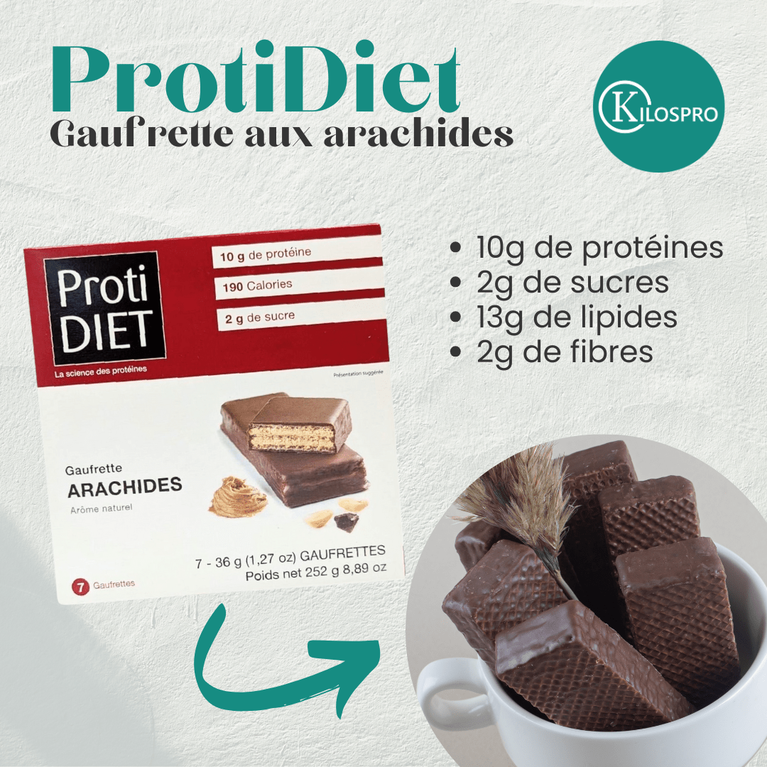 PROTIDIET - Gaufrettes arachides - 53 Karat