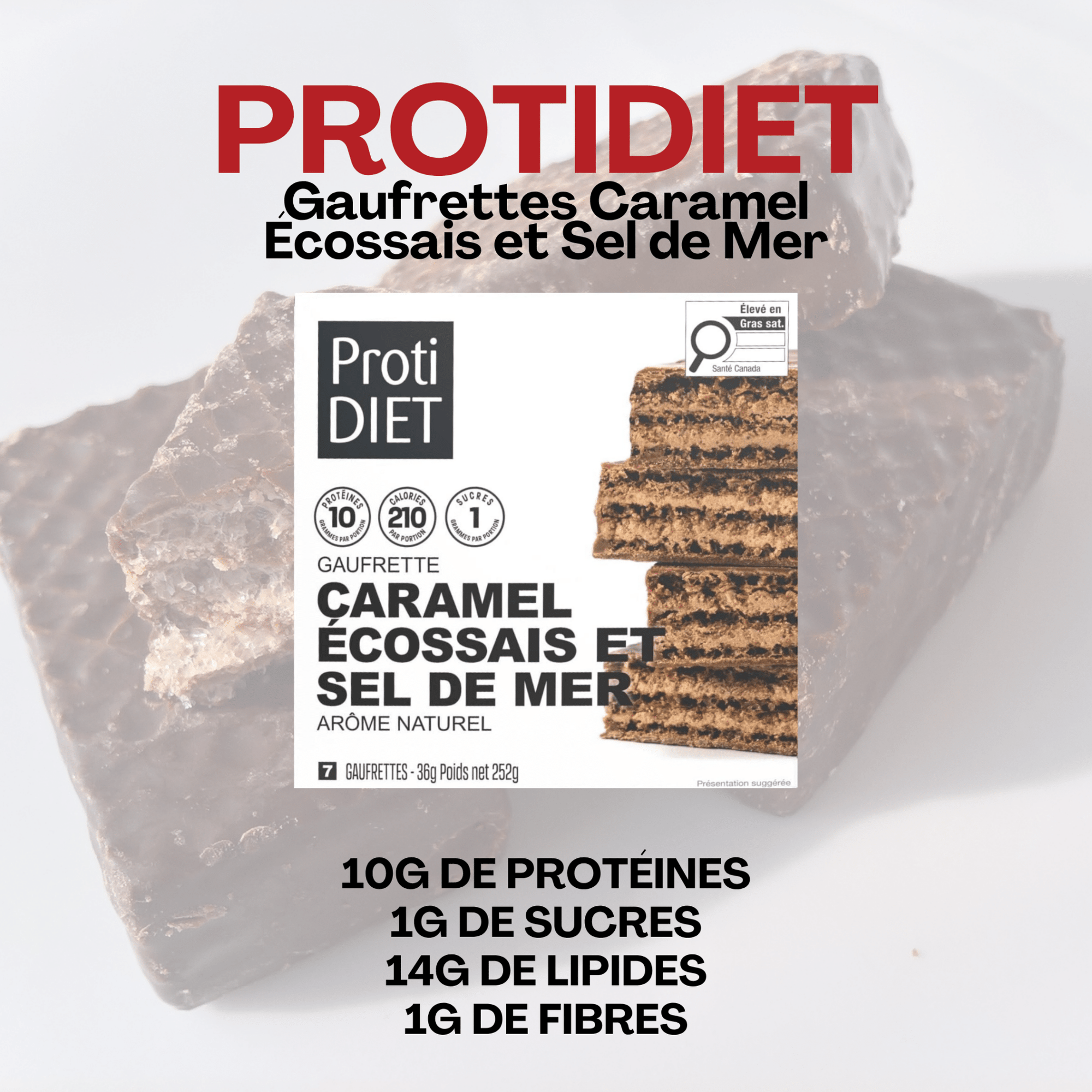ProtiDiet | Gaufrettes | Caramel Écossais et Sel de Mer - 53 Karat