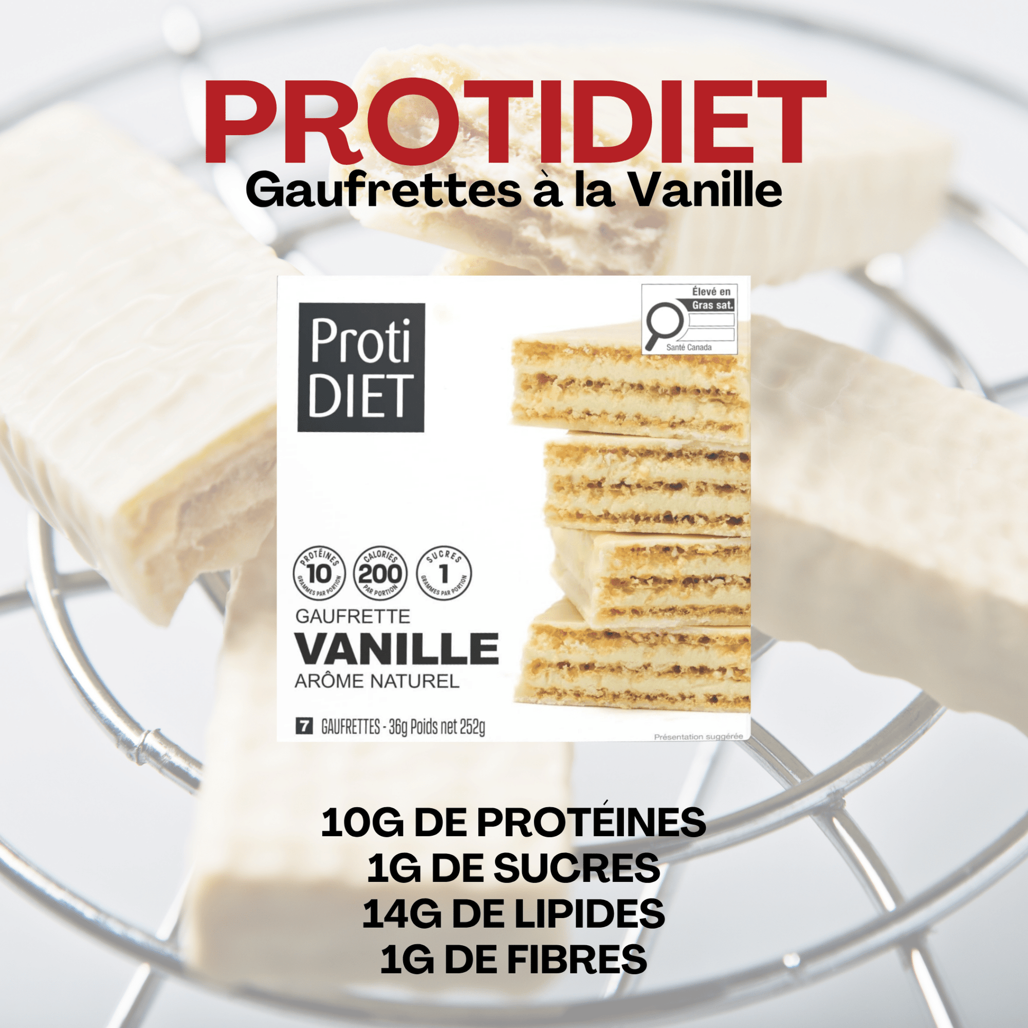 ProtiDiet | Gaufrettes | Vanille - 53 Karat
