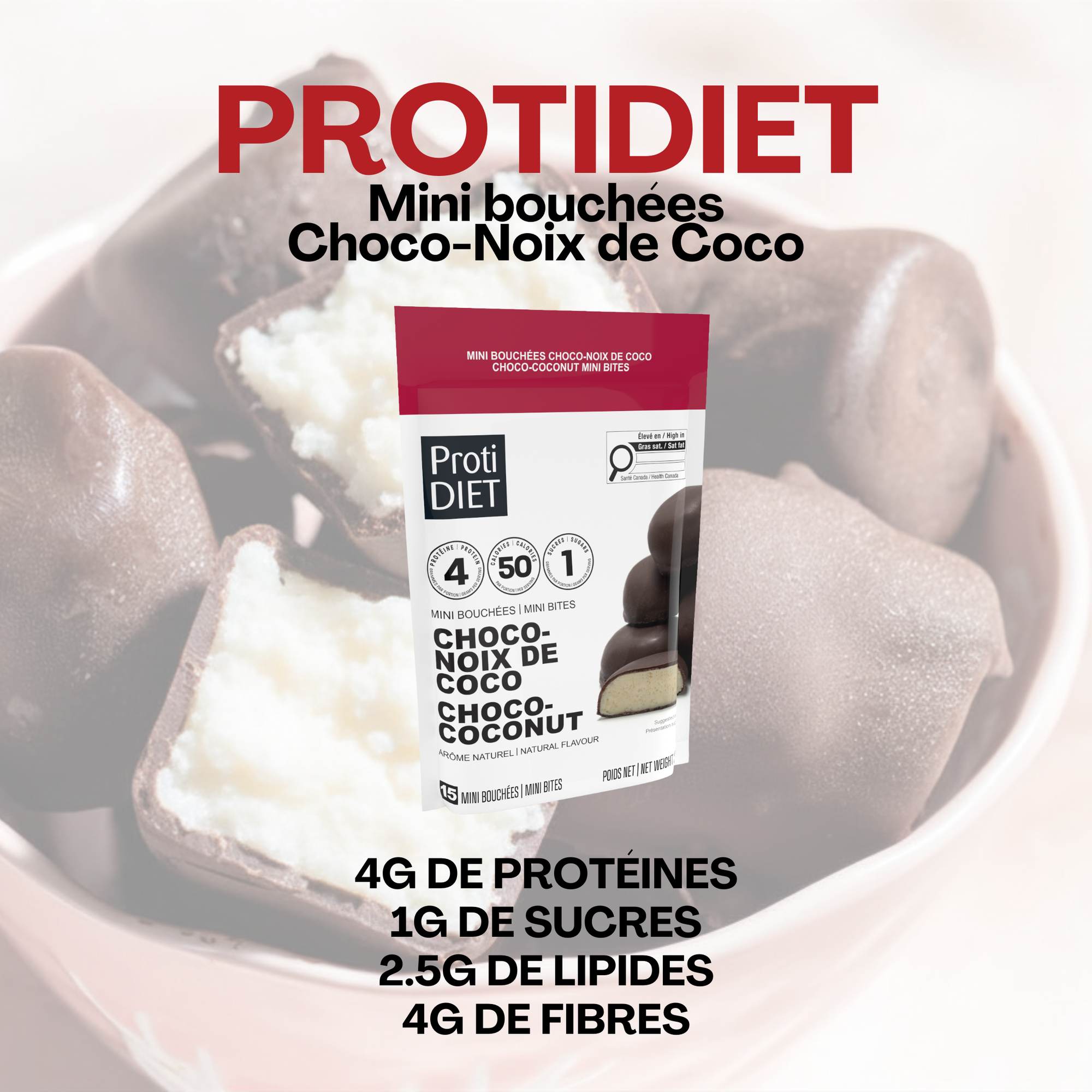 ProtiDiet | Mini Bouchées | Choco Noix de Coco