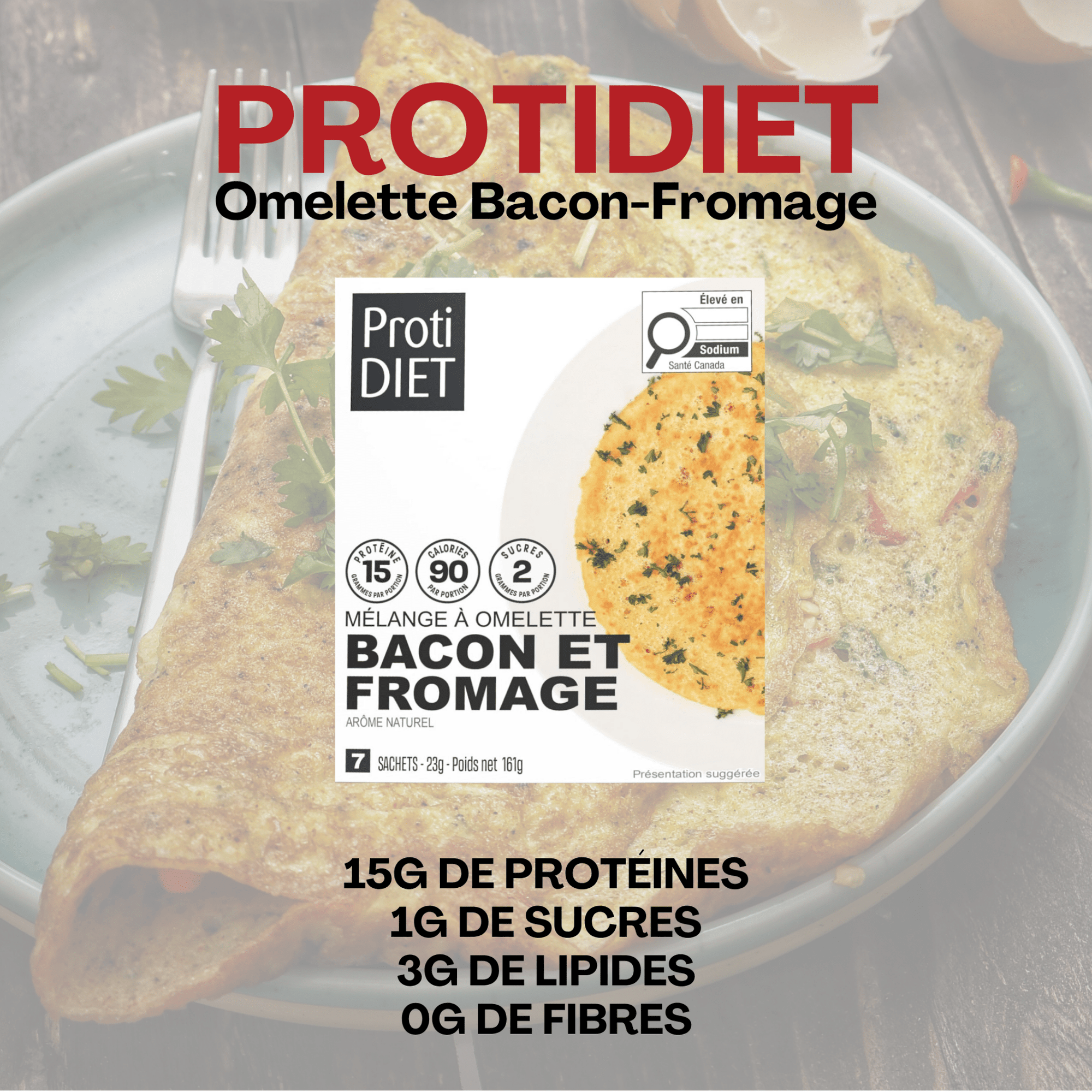 ProtiDiet | Omelette | Bacon et Fromage - 53 Karat