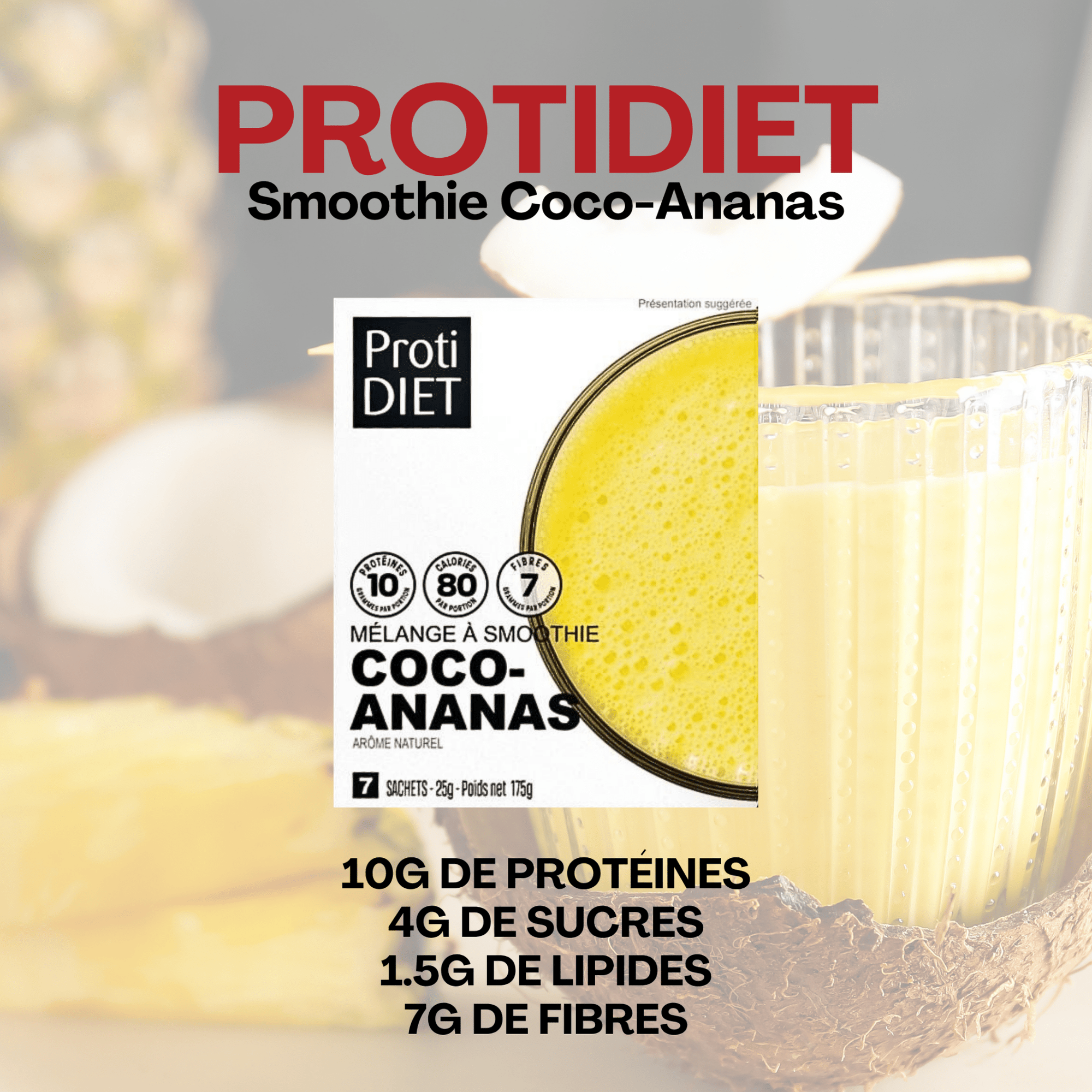 ProtiDiet | Smoothie | Coco-Ananas - 53 Karat
