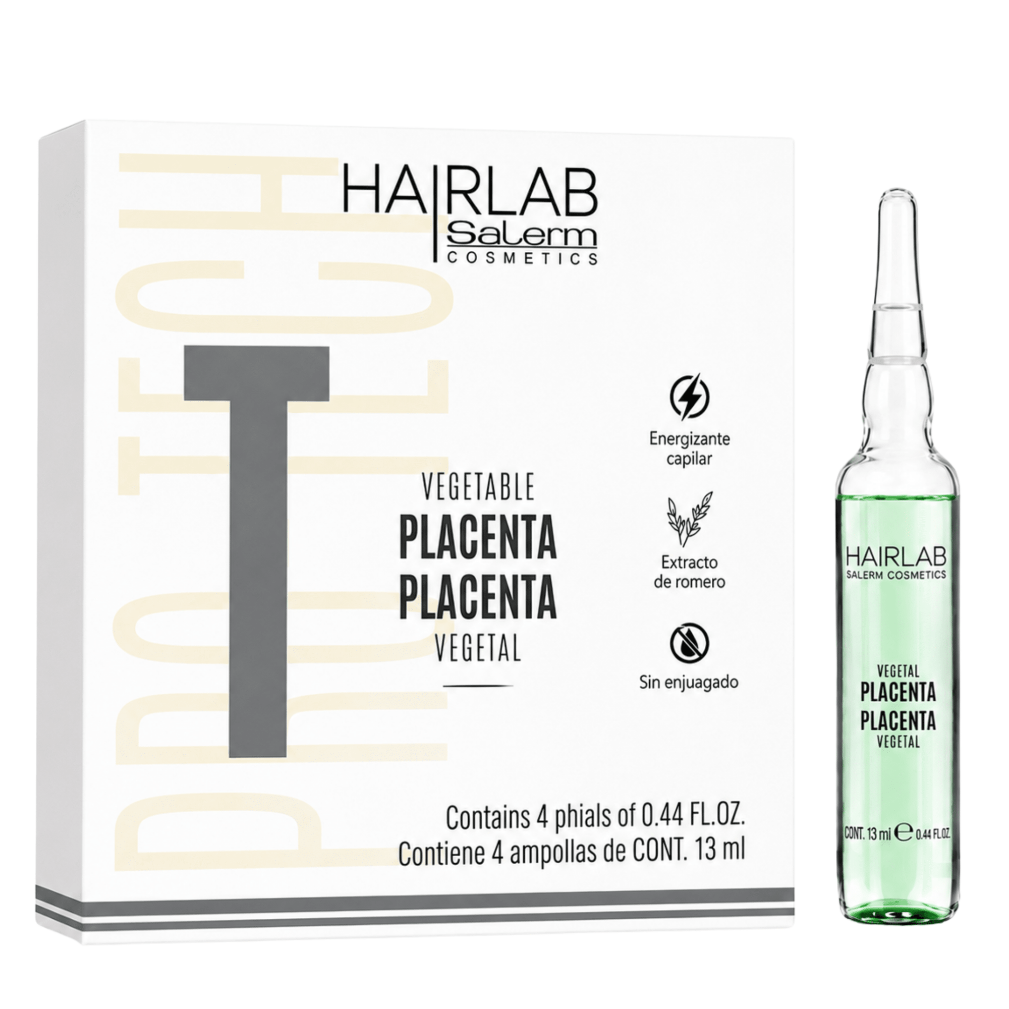 Salerm | Hair Lab | Ampoules Placenta Végétal - 53 Karat