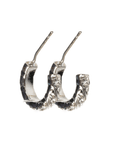 EARRINGS - Straight shank hoops with small crystals - 53 Karat
