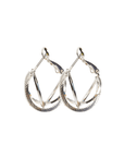 EARRINGS - Hoops with three intersecting rods - 53 Karat