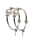 EARRINGS - Rings with pearl - 53 Karat