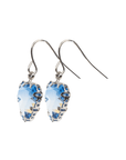 EARRINGS - Dangling with blue heart stone - 53 Karat