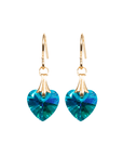 EARRINGS - Pendant with turquoise heart stone - 53 Karat