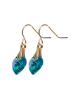 EARRINGS - Pendant with turquoise heart stone - 53 Karat