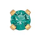EARRINGS - 3mm stones in Tiffany setting in 14K gold - 53 Karat