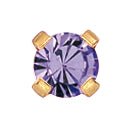 EARRINGS - 3mm stones in Tiffany setting in 14K gold - 53 Karat