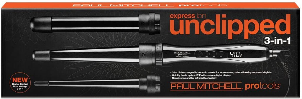 Curling iron Rod Express Ion UNCLIPPED 3 IN 1 - Paul Mitchell - 53 Karat
