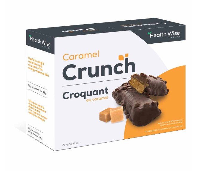 HEALTH WISE - Crunchy Caramel Protein Bars - 53 Karat