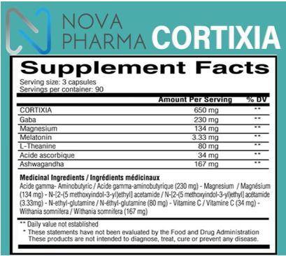 NOVA PHARMA - CORTIXIA Anti-Stress Supplement - 53 Karat