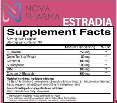 NOVA PHARMA - ESTRADIA Supplément anti-estrogène - 53 Karat