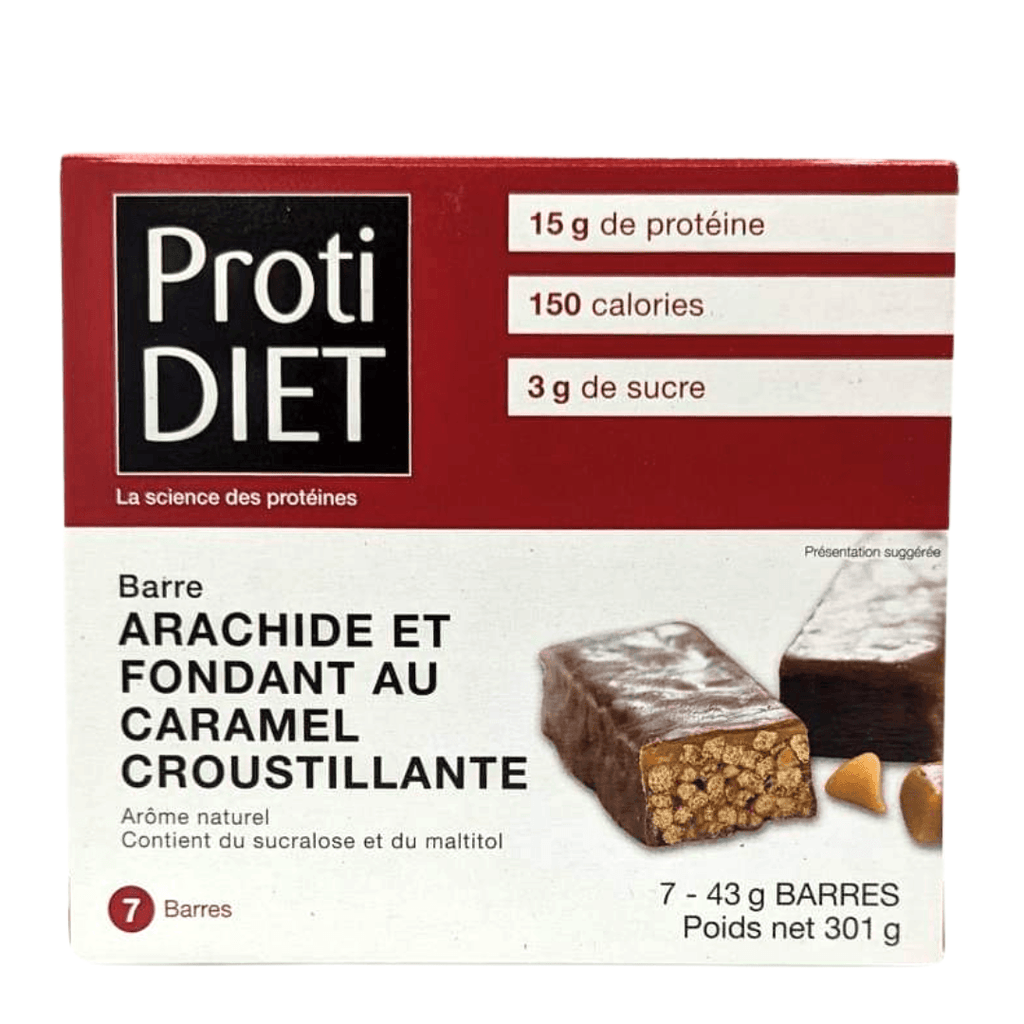 PROTIDIET - Barres protéinées Arachides et fondant au caramel croustillant - 53 Karat