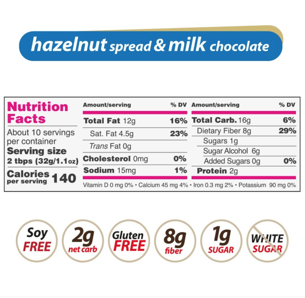 Chocolate hazelnut spread 312g - NutiLight - 53 Karat