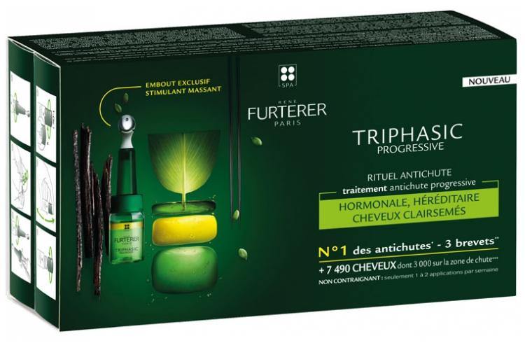 TRIPHASIC progressive volume loss treatment 16 x 5.5ml - René Furterer - 53 Karat